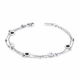 Metal Round Charm Bracelets Bangle Women's Jewelry Silver Rose