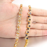 Copper Charm Bracelet & Bangles with Crystal Inlay - Gift for Girlfriend