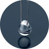 Crystal Drop Shape Choker Necklace 925 Silver