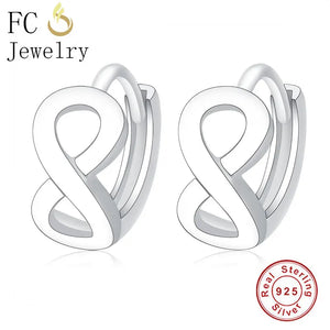 925 Silver Infinity Love Symbol Stud Earring For Women