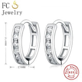 925 Silver Zirconia Stud Earring For Women Oorbellen Brinco Boucle D'oreille