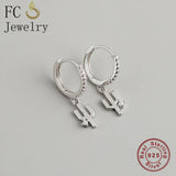925 Silver Cactus Zirconia Hoop Earring for Women