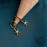 925 Silver Starfish Hoop Earring for Women