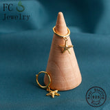 925 Silver Starfish Hoop Earring for Women