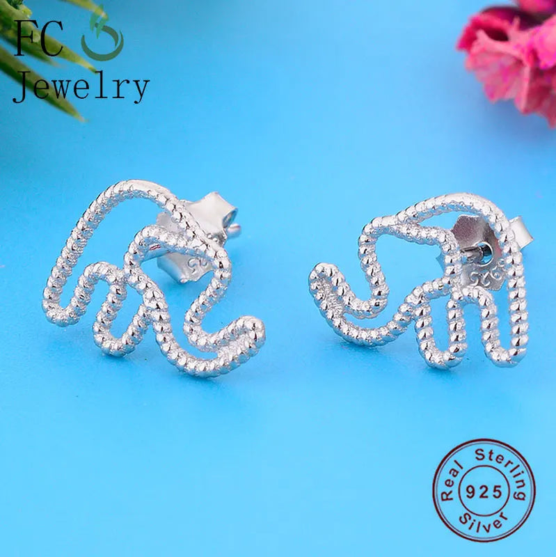 925 Silver Elephant Stud Earring for Women