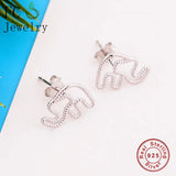 925 Silver Elephant Stud Earring for Women