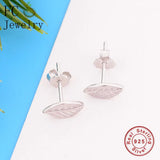 925 Silver Leaf Stud Earring Women Party Pendientes