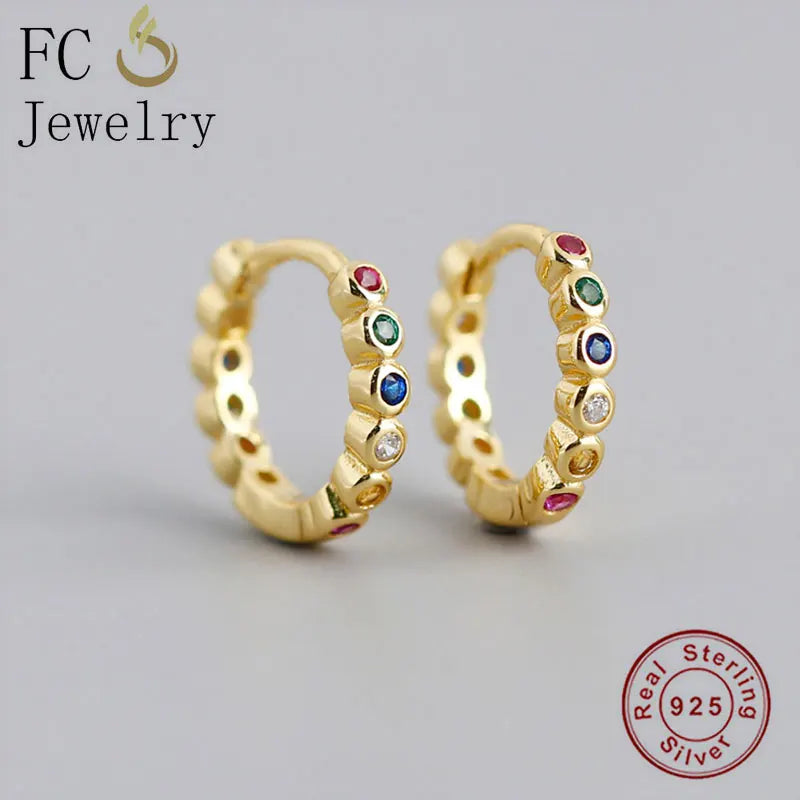 925 Silver Green Crystal Bead Pendant Earrings for Women