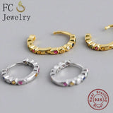 925 Silver Green Crystal Bead Pendant Earrings for Women