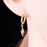 925 Silver Zircon Hoop Earring for Women Ear Piercing