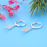 925 Silver Zircon Hoop Earring for Women Ear Piercing