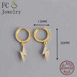 925 Silver Zircon Hoop Earring for Women Ear Piercing