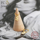 925 Silver Dino Bead Pendant Hoop Earring for Women Kid