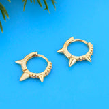 Punk Rainbow CZ Hoop Earring 925 Silver