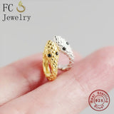 925 Silver Punk Style Animal Golden Snake Ear Bone Piercing Hoop Earring