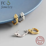 925 Silver Punk Style Animal Golden Snake Ear Bone Piercing Hoop Earring