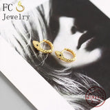 925 Silver Punk Style Animal Golden Snake Ear Bone Piercing Hoop Earring