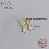 925 Silver Life Tree Pendant Hoop Earrings