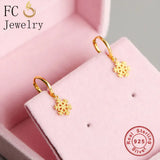 925 Silver Snowflake Pendant Hoop Earring Set
