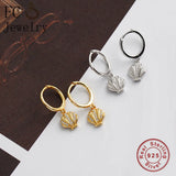 925 Silver Circle Sea Shell Zirconia Earrings