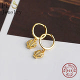 925 Silver Circle Sea Shell Zirconia Earrings