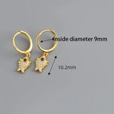 925 Silver Goldfish Pendant CZ Hoop Earring For Women