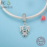 925 Silver Bead Charm Bracelet - Women's Jewelry Gift