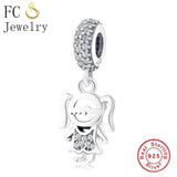 925 Silver Bead Charm Bracelet - Women's Jewelry Gift
