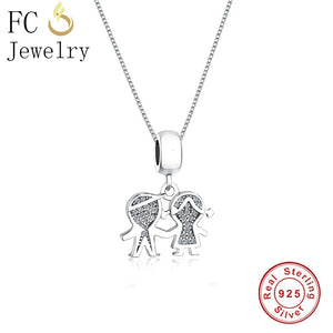 925 Silver Boy Girl Zirconia Crystal Statement Necklace Women Choker