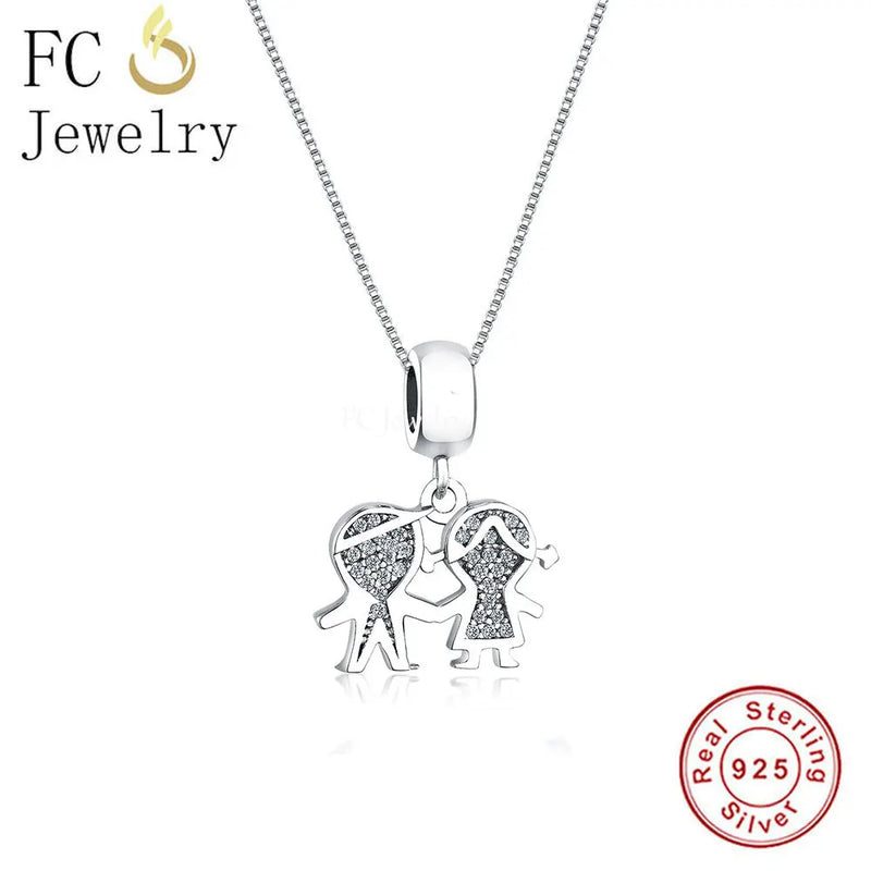 925 Silver Boy Girl Zirconia Crystal Statement Necklace Women Choker