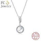 925 Silver Enamel 4 Heart Clover CZ Stone Necklace Choker