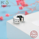 925 Sterling Silver European Stopper Charm Star Lock Clip