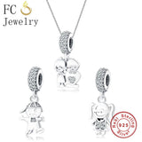 925 Silver Family Zirconia Crystal Necklaces for Women