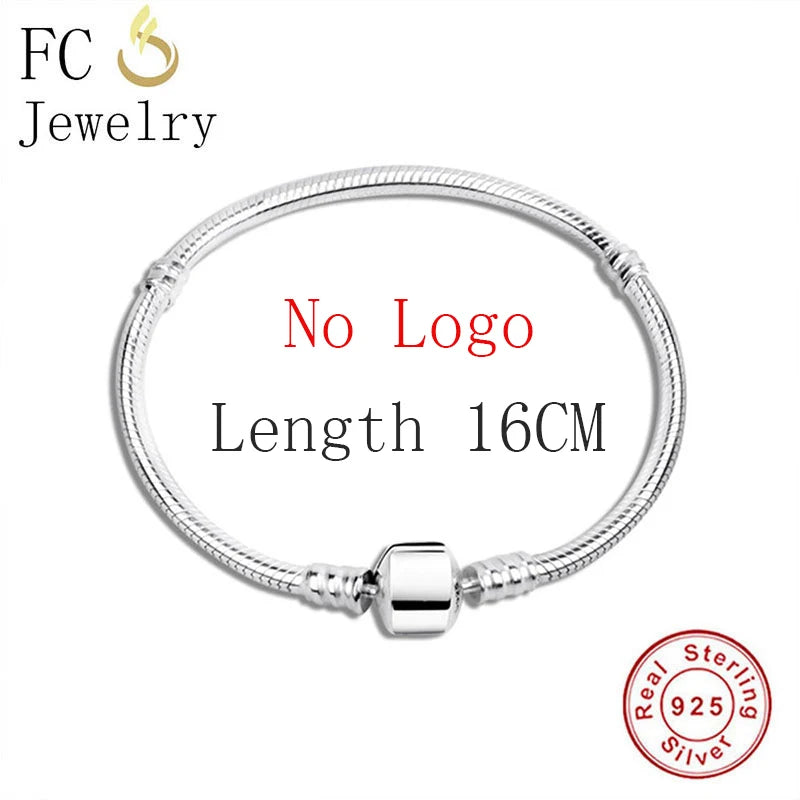 925 Silver Ladybug Flower Zirconia Bracelet Clip