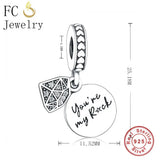 925 Silver Zirconia Crystal Pendant Necklace Women Gift Kids Trinket