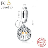 925 Silver Letter Family Tree of Life Zirconia Pendant Necklace Choker Gift