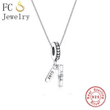 925 Silver Letter Kralen Doctorial Book Pendant Necklace Chain