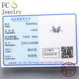 925 Silver Fatima Hand Evil Eye Stud Earrings