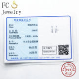 925 Silver Love Bow Tie CZ Crystal Stud Earrings