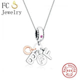 925 Silver Rose BFF Forever Pendant Necklaces Women