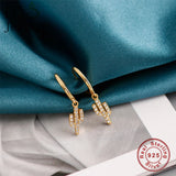 925 Silver Small Cactus Zirconia Hoop Earring For Women
