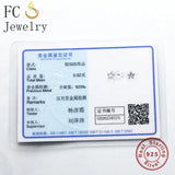 925 Silver Star CZ Crystal Stud Earrings Gift