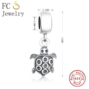 925 Silver Vintage Turtle Shell Pendant Necklace Women Choker