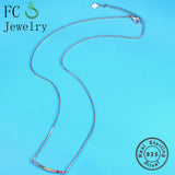 925 Silver ARC CZ Crystal Pendant Necklace Women Gift