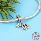 925 Silver Clover Number 40 Year Love Pendant Bead for Berloque