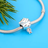 925 Silver Little Boy Head Scarf Bead Charm
