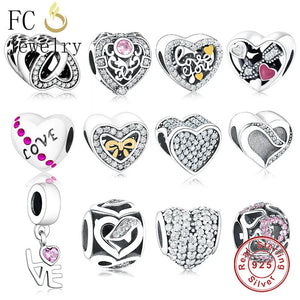 925 Silver Love You Letter Charm Bead for Bracelet