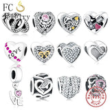 925 Silver Love You Letter Charm Bead for Bracelet