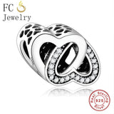 925 Silver Love You Letter Charm Bead for Bracelet