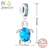925 Silver Sea Turtle Bead for Charm Bracelet DIY